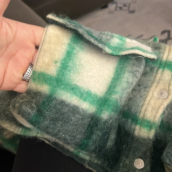 Zara cropped Short Checked Jacket Size 9-10 - Picture 10 of 11